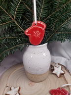 Handschuh Baumschmuck - rot